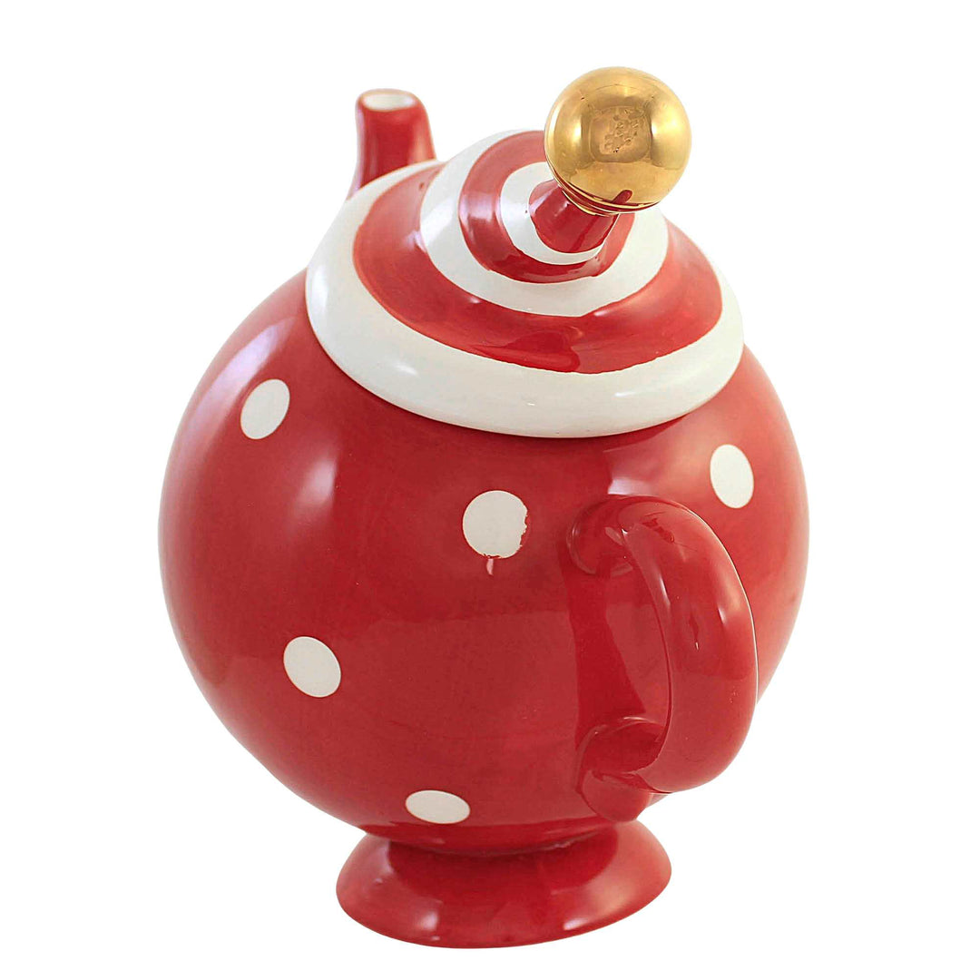 Teapot_Ceramic_Electric_Kettle_Warm_Plate,_Red_Polka_Dot_Decor,_Gift,_New,13581  – FixtureDisplays