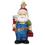 Old World Christmas Handyman Santa Glass Ornament Santa Tool Box 40310 (55740)