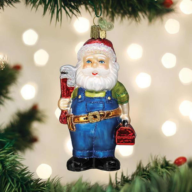 Old World Christmas Handyman Santa - - SBKGifts.com