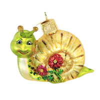 (55768) Old World Christmas Smiley Snail, 2.00 Inch, Slinks Sunshien Rain 12644.