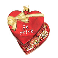 (55771) Old World Christmas Valentine Chocolates, 4.00 Inch, Be Mine Heart 32540