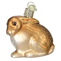 (55780) Old World Christmas Tan Cottontail Bunny, 2.50 Inch, Ornament Christmas Easter 12615.