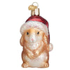 (55781) Old World Christmas Standing Christmas Bunny, 3.25 Inch, Ornament Rabbit 12626