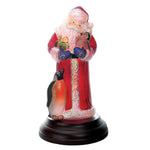 Old World Christmas Santa With Penguin Pals 2013 - One Figurine 11 Inch, Glass - Electric Plug-In Lighted 529767 (55788)