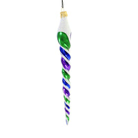 (55795) Sbk Gifts Holiday Carnival Brites Twisted Icicles, 8.00 Inch, Set / 3 Ornament Mardi Gras Sbk221037