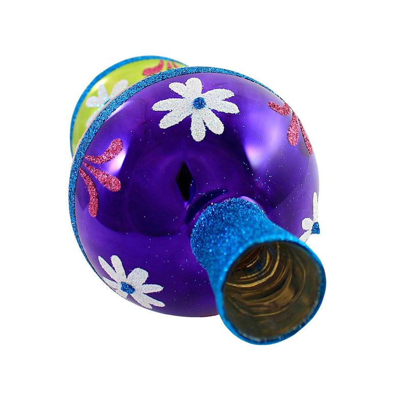 Sbk Gifts Holiday Retro 3 Ball Mod Floral Finial - - SBKGifts.com