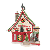 (55817) Department 56 House North Pole Sisal Tree Factory, 7.75 Inch, Merry Christmas 6009763