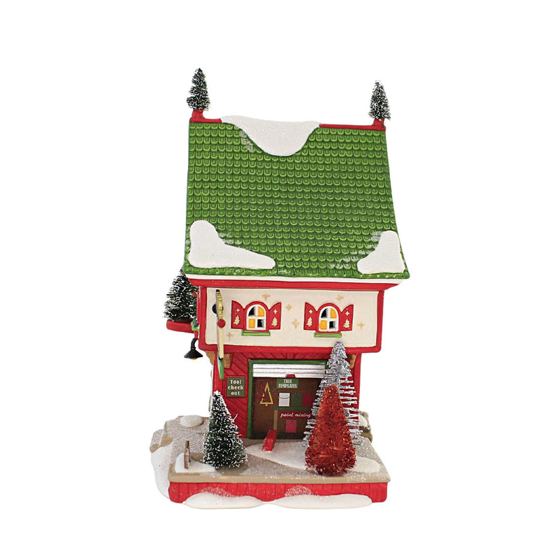 Department 56 House North Pole Sisal Tree Factory - - SBKGifts.com