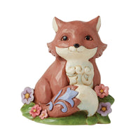 (55834) Jim Shore Fox Firgurine, 3.75 Inch, Mini Flowers Animal 6010565