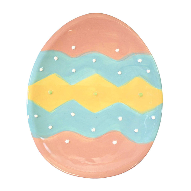 (55883) Johanna Parker Dottie Egg Mini Tray, 6.75 Inch, Easter Decorated St/4 A5073