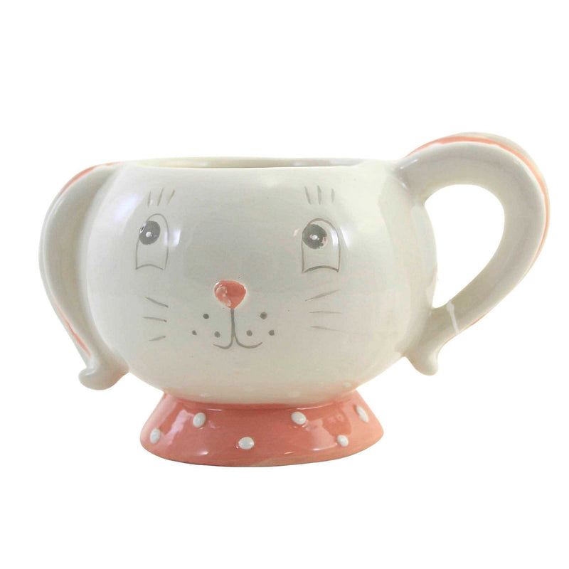 (55886) Tabletop Dottie Tea Cups, 3.00 Inch, Easter Bunny Rabbit St/4 A7179