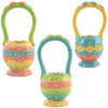 (55898) Tabletop Dottie Baskets, 6.75 Inch, Easter Polka Dots Spring A5074