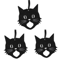 (55955) Holiday Ornament Scaredy Cat Silhouette, 4.00 Inch, Halloween Glittered Rl0849