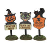 (55998) Department 56 Accessory Halloween Signs, 3.00 Inch, Snow Village 6009820