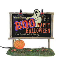 (56012) Department 56 Villages Lit Ghost Billboard, 4.50 Inch, Halloween Village Accessory 6009819