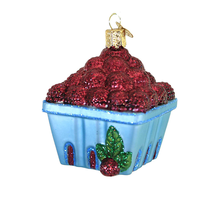 Carton Of Raspberries - One Ornament 3 Inch, Glass - Ornament Fruit 28139 (56160)