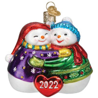 (56166) Old World Christmas Together Again 2022, 3.50 Inch, Dated Ornament 24214.