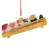 (56169) Holiday Ornament Deluxe Sushi Board, 2.00 Inch, Food Ornament Raw Fish Wasabi Go8125