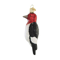 (56175) Old World Christmas Red-Headed Woodpecker, 5.00 Inch, Ornament Bird 16140