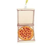 (56182) Holiday Ornament Pizza Delivery, 3.25 Inch, Food Christmas Ornament Go6903