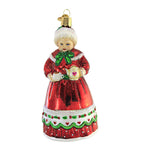 Old World Christmas Mrs. Claus Glass Ornament Coffee Pot Cup 10242 (56183)