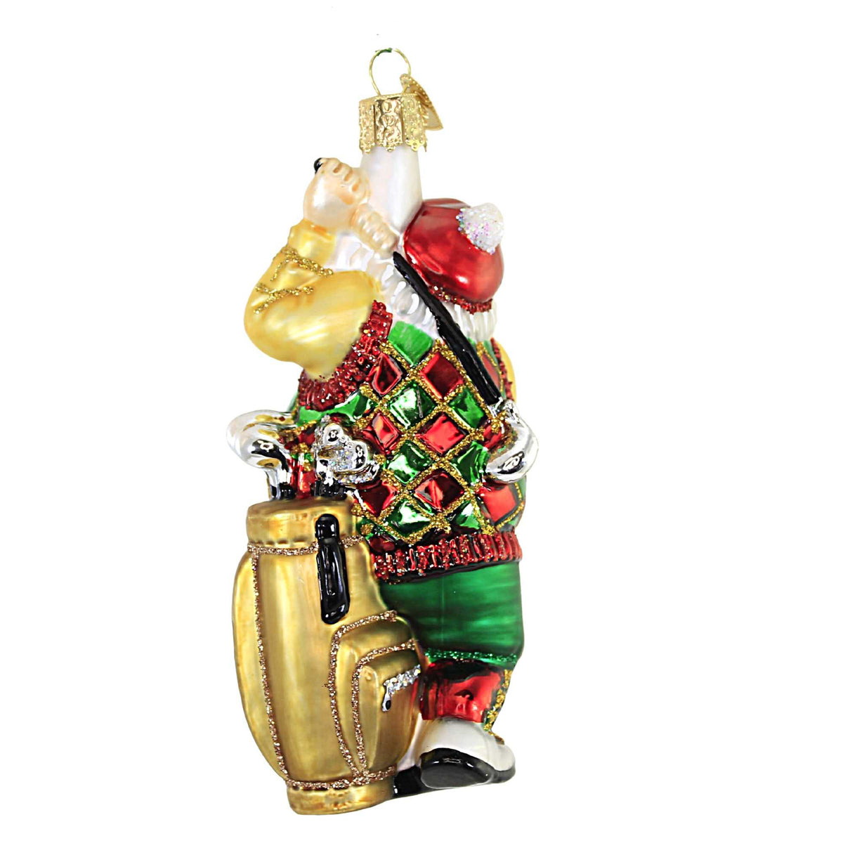 Old World Christmas Golfing Santa - - SBKGifts.com