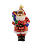 Old World Christmas Jolly African American Santa Glass Joyful Claus 40625 (56189)