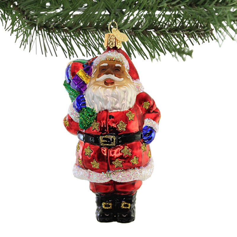 Old World Christmas Jolly African American Santa - - SBKGifts.com