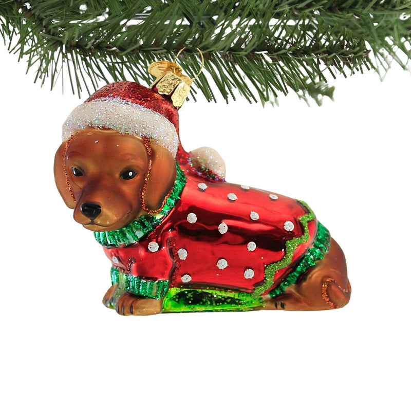 Old World Christmas Dashing Dachshund Puppy - - SBKGifts.com