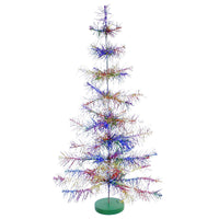 (56205) Christmas Rainbow Mylar Tabletop Tree, 37.00 Inch, 3 Ft Pride Christmas Lbgtqia Ms2133lir