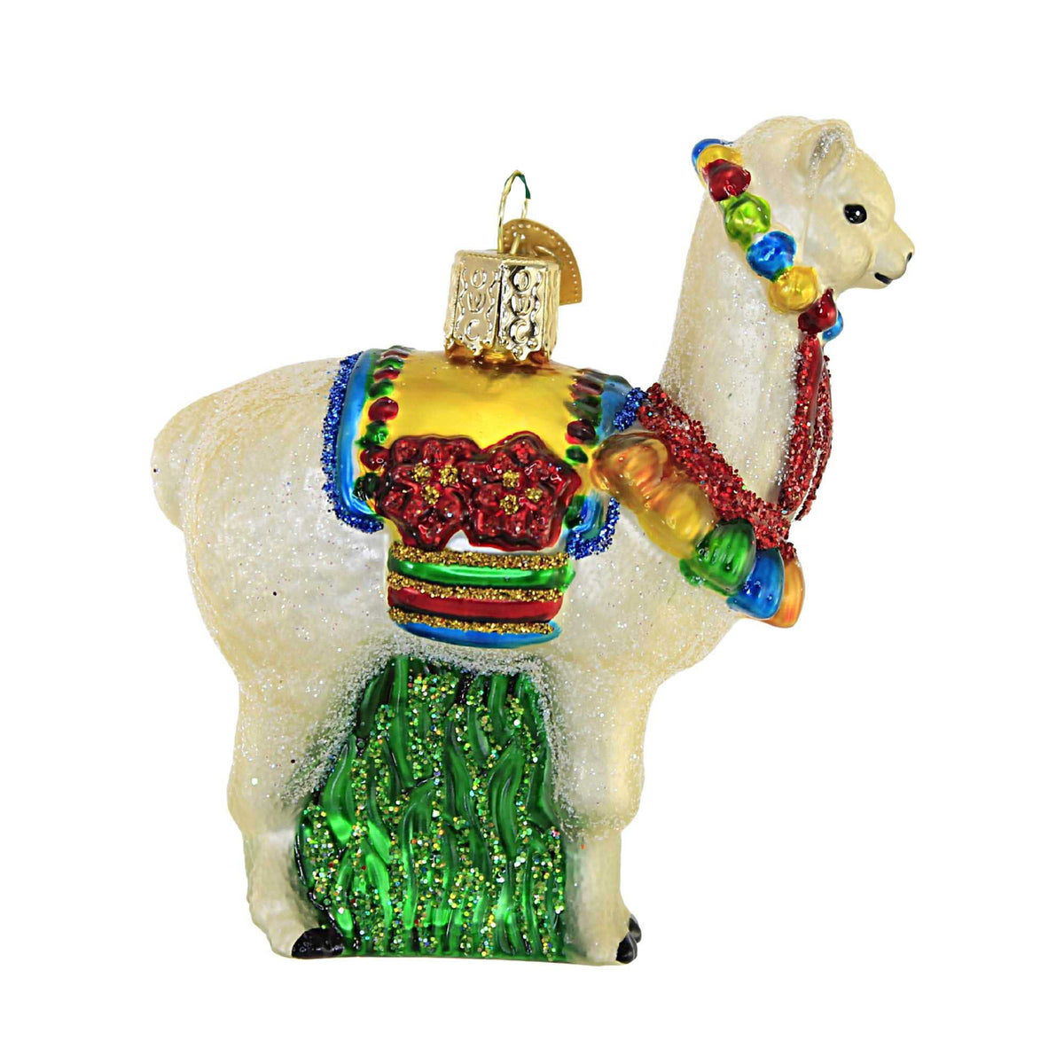 Old World Christmas Festive Alpaca - - SBKGifts.com