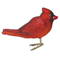 (56282) Old World Christmas Bright Red Cardinal, 2.00 Inch, Ornament Bird Clip-On 18139