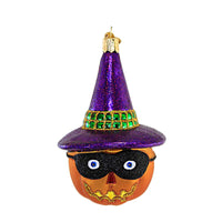 (56284) Old World Christmas Masked Witch Jack-O-Lantern, 4.75 Inch, Ornament Halloween 26093