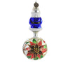 Blu Bom Santa On Poinsettia Reflector - - SBKGifts.com