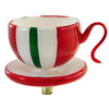 (56362) Blu Bom Christmas Striped Teacup, 3.00 Inch, Clip On Ornament Christmas 2022169