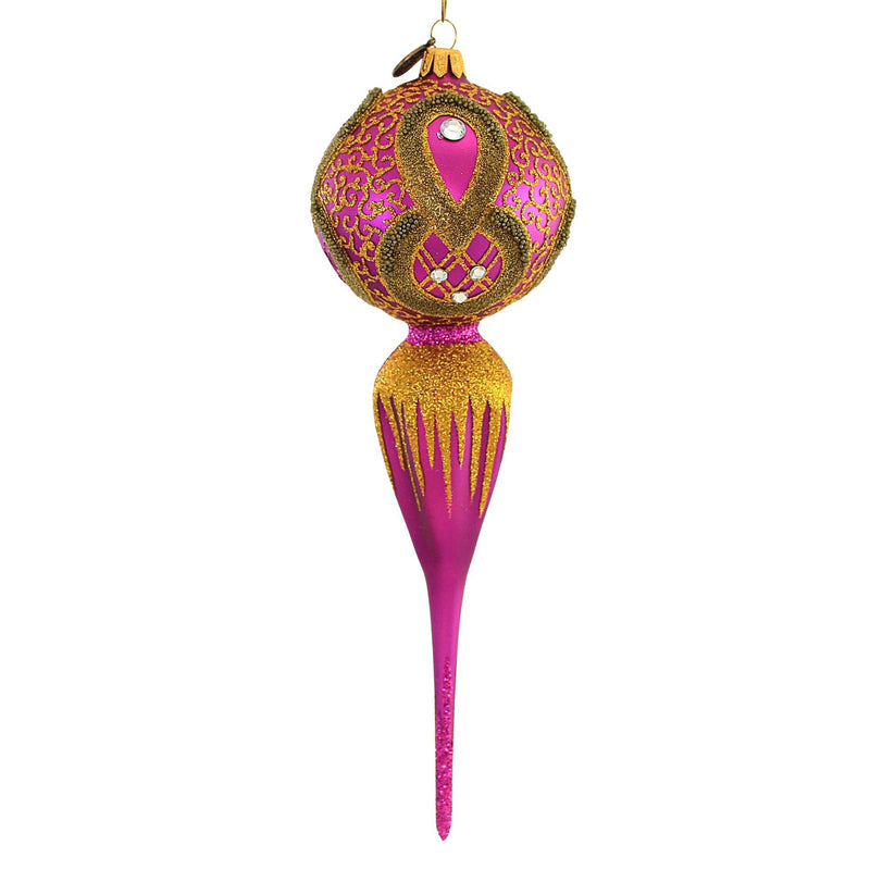 Blu Bom Fuchsia & Gold Reflector Drop - - SBKGifts.com