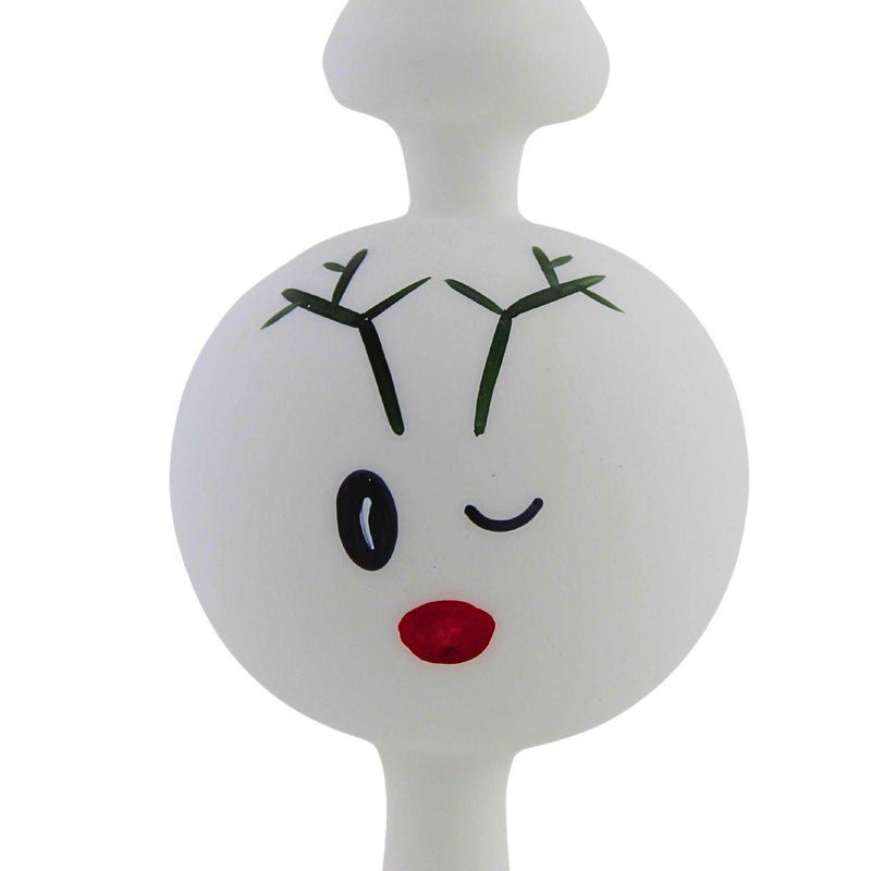 Inge Glas Rudi Reindeer Tree Topper - - SBKGifts.com