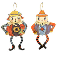 (56391) Fall Dangling Scarecrow, 17.00 Inch, Wall Decor Sunflower Pumpkin Th00029