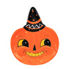 (56448) Tabletop Character Face Plate, 7.00 Inch, Pumpkin Ghost Black Cat H8395