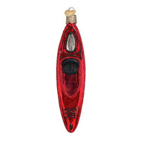 (56452) Old World Christmas Kayak Red ., 5.25 Inch, Ornament Sport Recreation Boat 46112