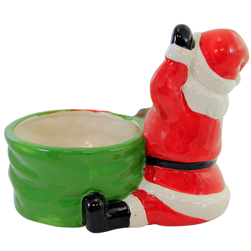 Tabletop Retro Looking Santa Bowl - - SBKGifts.com