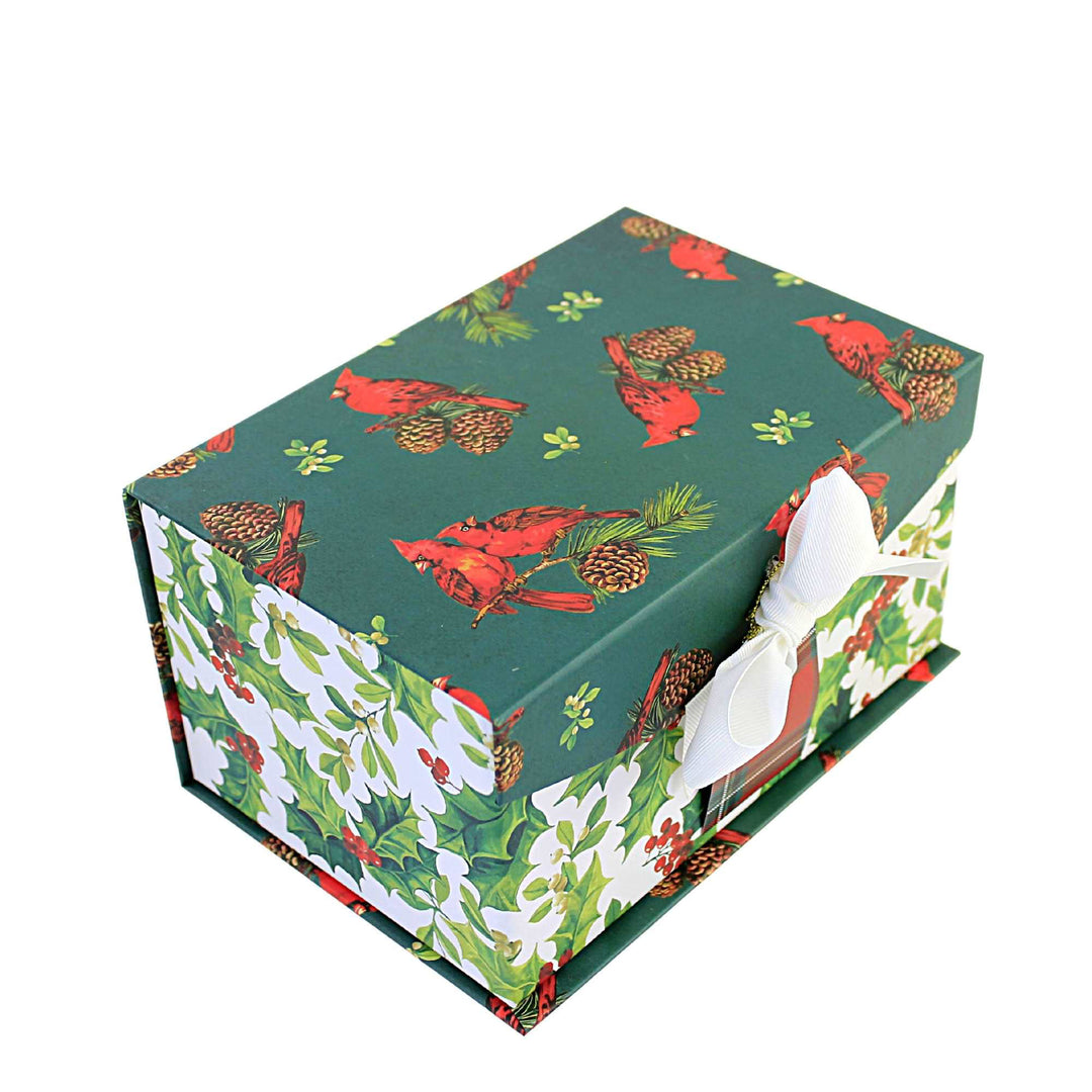 Christmas Magnetic Closure Box Sm Rigid Christmas Decor Gift  1925Hollyleaves
