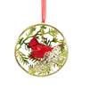 (56617) Crystal Expressions Pinecone Cardinal Ornament, 3.00 Inch, Christmas Acrylic Red Bird Acryx191