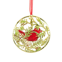 Crystal Expressions Pinecone Cardinal Ornament - - SBKGifts.com