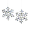 (56620) Crystal Expressions Beaded Snowflake Ornaments, 5.00 Inch, Christmas Stones Acryx210