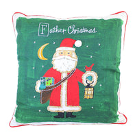 (56675) C & F Father Christmas Pillow, 18.00 Inch, Alphabet Santa Home Decor C842982558b