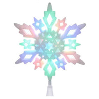 (56709) Tree Topper Finial Snowflake Tree Topper Multi, 10.00 Inch, Glittered Led Jel0310m