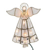 (56713) Tree Topper Finial Capiz Angel Treetopper, 9.00 Inch, Electric Plug-In Trumpet Ul0340