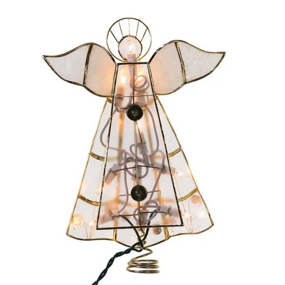 Tree Topper Finial Capiz Angel Treetopper - - SBKGifts.com