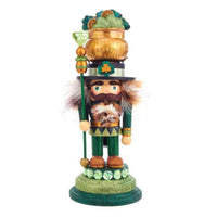 (56750) Christmas Irish W/Shamrocks Nutcracker, 11.50 Inch, Pot Of Gold Shamrock Ha0406